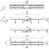 Водоотводящий желоб с порогами Styron для 50 см перфорированной решетки Medium, STY-M-50
