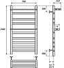 Полотенцесушитель электрический Point Артемида PN14150PE П8 500x1000 c 2 полками, хром