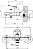 Смеситель для ванны с душем STWORKI Нарвик NR-04cr однорычажный, настенный, латунь, с функцией экономии расхода, глянцевый