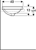 Раковина встраиваемая 40x60 см Geberit VariForm 500.731.01.2 без отверстия перелива, белый