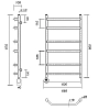 Полотенцесушитель электрический Domoterm Лаура Лаура П6 600x800 АБР ER бронза