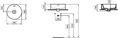 Раковина 38 см Ideal Standard Strada II T292901, белый