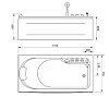 Акриловая ванна Gemy G9006-1.7 B L белый