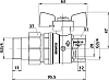 Шаровый кран Bugatti Oregon 322 3/4 нар-вн с накидной гайкой бабочка