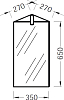 Зеркало-шкаф 35х65 Jacob Delafon Odeon Up EB870 угловое с подсветкой
