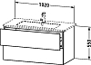 Тумба под раковину 102 см Duravit L-Cube LC624204747,синий глянец