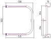 Полотенцесушитель водяной Стилье П-образный 00012-5050 хром