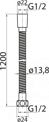 Шланг для душа 120 см Cezares CZR-C-FMDC2-120-03, золото