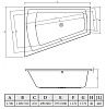 Акриловая ванна C-Bath Diana CBA00502L белый