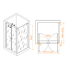 Душевой уголок RGW Passage 060813400-014 стекло прозрачное, профиль черный