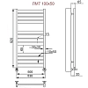 Полотенцесушитель водяной Ника Modern ЛМ 7 100/50 RAL9016 с вентилями белый