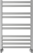 Полотенцесушитель водяной 50x80 см Lemark Melange LM49810 П10, хром
