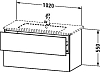 Тумба под раковину Duravit L-Cube LC62422222 102 два ящика, белая