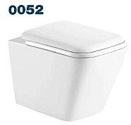 Подвесной унитаз Azario Teramo 0052 безободковый с крышкой-сиденьем микролифт, белый, AZ0052