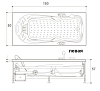 Акриловая ванна Jacuzzi Hexis 9443-239A Sx/9423-6450 белый