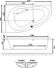 Акриловая ванна Excellent Newa 150x95 левая