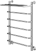 Полотенцесушитель водяной Ewrika Сафо FТ 80х50, с полкой, хром