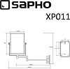 Косметическое зеркало Sapho Simple Line XP011, хром