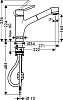 Смеситель для кухонной мойки Hansgrohe Talis S 32841000, хром