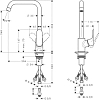 Смеситель для кухни Hansgrohe Focus 31822000, хром