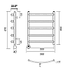 Полотенцесушитель электрический Domoterm Калипсо Калипсо П5 500х600 ER хром
