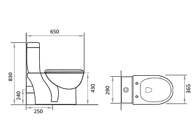 Напольный унитаз Orange, крышка микролифт, белый, C03-000w