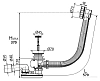 Слив-перелив для ванны Alpen ALP55-RU60 белый