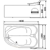 Акриловая ванна Appollo AT AT-0929L белый