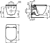 Подвесной унитаз Ideal Standard Tesi TT00001 с крышкой-сиденьем, белый
