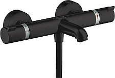 Термостатический смеситель для ванны c душем Hansgrohe Ecostat Comfort 13114670, черный матовый