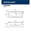 Акриловая ванна Excellent Oceana WAEX.OCE18.LINE.GL золото, белый