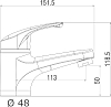 Смеситель для раковины DIWO Коломна KL-04cr