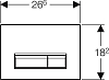 Кнопка смыва Geberit Sigma 40 115.600.KQ.1 со встроенной системой удаления запахов, белый