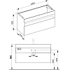 Тумба под раковину Keuco Stageline 32882970100 черный