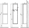 Шкаф-пенал BelBagno Energia-N bianco lucido ENERGIA-N-1700-2A-SC-BL-R