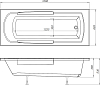 Акриловая ванна DIWO Ростов 170x70 см, с ножками