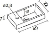 Раковина 40 см Riho Lucca F7LU104022111