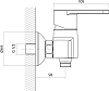 Смеситель для душа Cersanit Cari FA-CAI-WS-1/Cr, хром