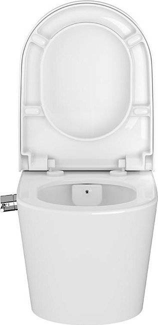 Унитаз подвесной VitrA Nest 5176B003-6233 безободковый, с функцией биде и сиденьем микролифт, белый