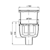 Трап Aco Easyflow для душа, 15 x 15 см, нержавеющая сталь, 2500.55.77