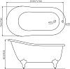 Акриловая ванна BelBagno 155х76 BB06-1550