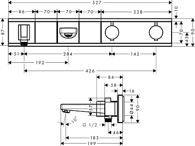 Термостат для ванны Hansgrohe RainSelect 15359000, хром