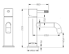 Смеситель для раковины Boheme Uno 461-B черный