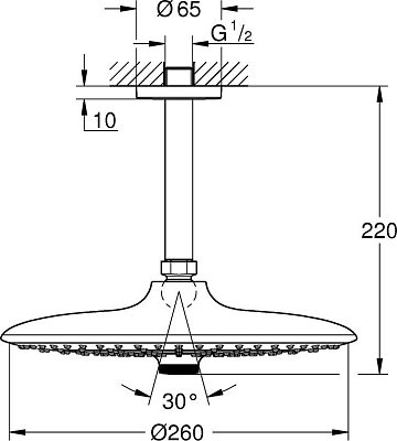 Верхний душ Grohe Euphoria SmartControl 26460000