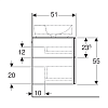 Тумба для комплекта 120 см Geberit VariForm 501.183.00.1, белый