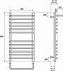 Полотенцесушитель электрический Point PN09158SPE П11 500x800 с полкой левый/правый, хром