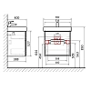 Тумба под раковину Laparet Accord Acc.01.60/P/W белый