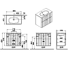 Тумба с раковиной Vitra Root Groove 80 69438 серый