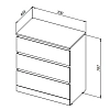 Комод Aquanet Сканди 302550 коричневый