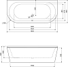 Акриловая ванна Cezares 180х80 METAURO-wall-180-80-40-W37